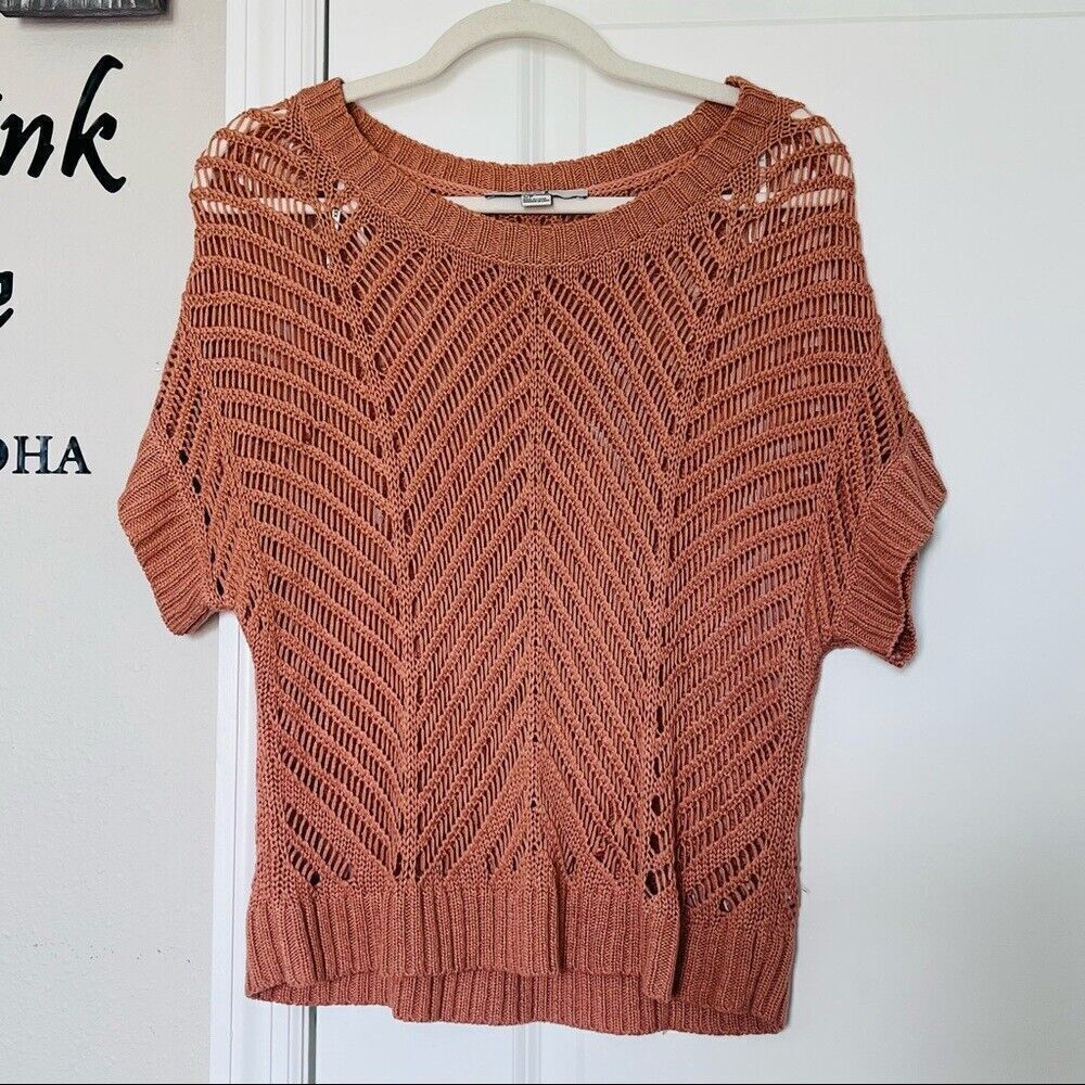 XXI Knit Short Sleeve Brown (Tan) Womens Sweater/Top Size Small